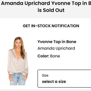 Amanda Uprichard Yvonne Top in Bone